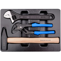 Набор переставные клещи, разводной ключ и молоток, ложемент, 3 предмета KING TONY 9-90103PP02