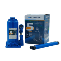 Домкрат бутылочный ROSSVIK V05, г/п 5,0 т, 195-380 мм, синий