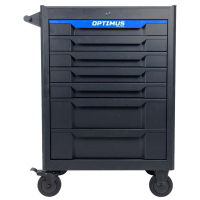 OPT-717E Тележка инструментальная, 7 полок с набором инструментов, столешница с EVA покрытием