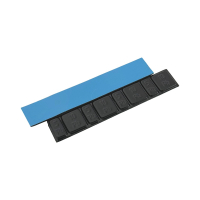 Самоклеющиеся балансировочные грузики 0062B 5-10гр (синий скотч,19мм) (Черная эмаль) (набор 50шт.)