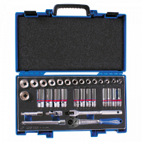 Набор торцевых головок с принадлежностями 3/8"", двенадцатигранные, 1/4""-15/16"" мм, 32 пред