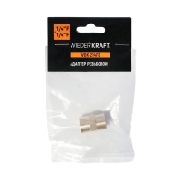 WDK-214FB Адаптер, резьба 1/4"-1/4" PT,  F-F (внутренний), латунь