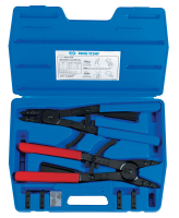 Набор съемников стопорных колец 406 мм, сменные насадки, 11 предметов, кейс KING TONY 45211PP