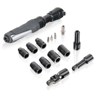 KraftWell KRW12RW-T Пневматическая трещотка 1/2",  с набором головок в кейсе