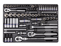 Набор торцевых головок 1/4 и 3/8 с принадлежностями, ложемент, 75 предметов KING TONY 9-5575MR Набор торцевых головок 1/4 и 3/8 с принадлежностями, ложемент, 75 предметов KING TONY 9-5575MR