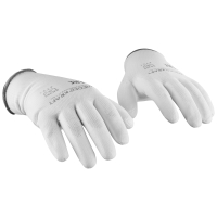 WDK-PU01W / XL Перчатки белые защитные эластичные из нейлона с покрытием, 1 пара, размер XL