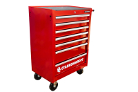 Тележка инструментальная с 7 ящиками, красного цвета
