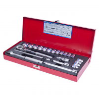 Набор торцевых головок с принадлежностями 3/8", двенадцатигранные, 6-22 мм 22 предмета KING TONY 3023MR Набор торцевых головок с принадлежностями 3/8", двенадцатигранные, 6-22 мм 22 предмета KING TONY 3023MR