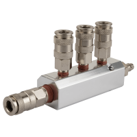 HRS-SM3BA Разветвитель с увеличенной пропускной способностью: четыре выхода, 1/4'' - 1/4'', вход со штекером