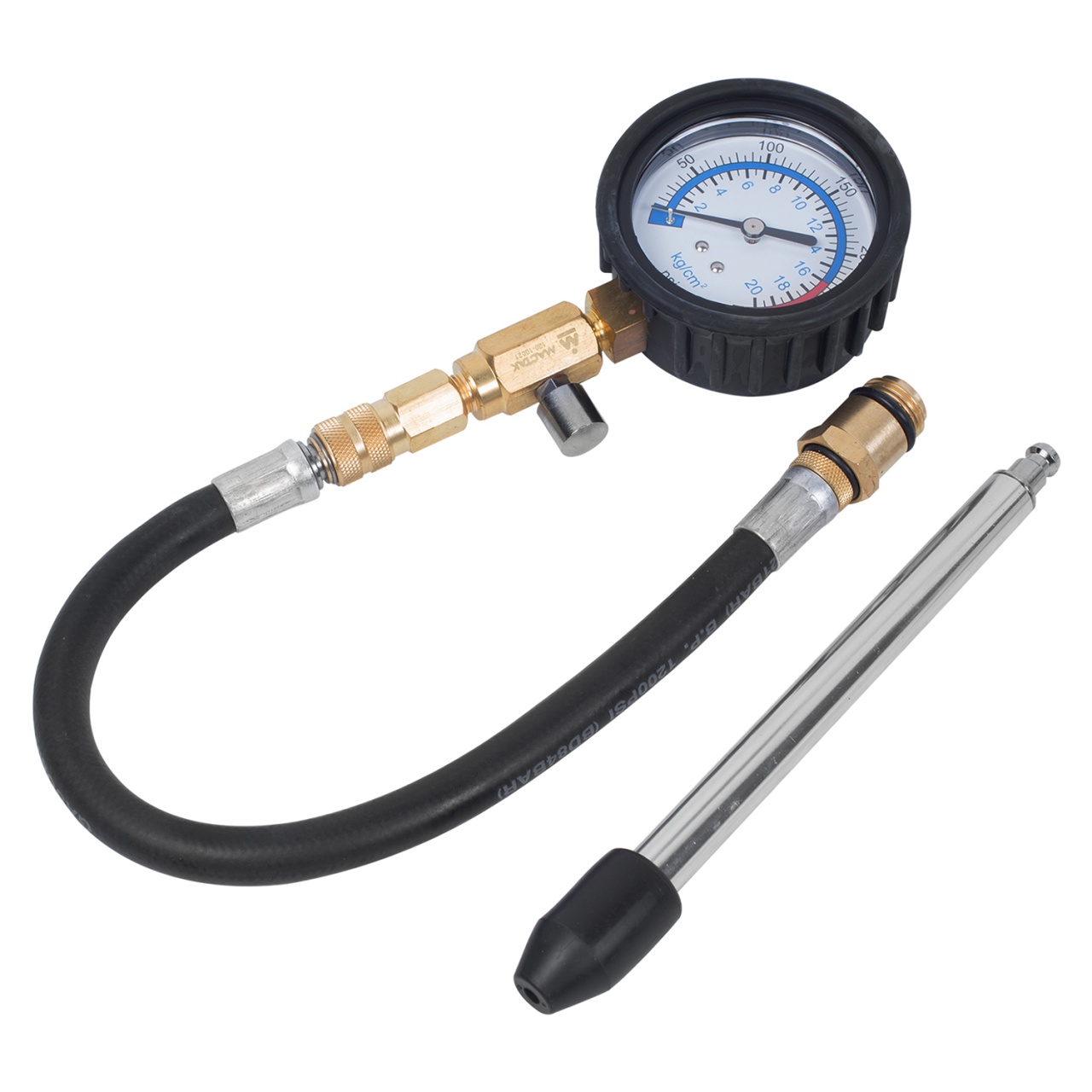 Компрессометр бензиновый, 0-21 атм МАСТАК 120-10021 Компрессометр бензиновый, 0-21 атм МАСТАК 120-10021