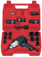 Гайковерт пневматический ударный 1/2", 678 Нм, с комплектом головок, 22 предмета KING TONY 44116MP08 Гайковерт пневматический ударный 1/2", 678 Нм, с комплектом головок, 22 предмета KING TONY 44116MP08