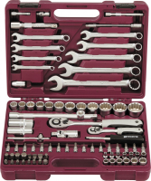 Thorvik UTS0082MP Набор инструмента универсальный 1/4", 1/2"DR с головками торцевыми MultiProf, 82 предмета