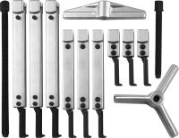 Jonnesway AE310144S Съемник универсальный, американского типа со скользящими 2-3 захватами в наборе, диапазон захватов внутр./наружн. 60-160/40-120, глубина 100-250 мм