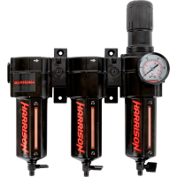 HRS-FFFR3964 Блок подготовки с фильтрами 40 мкм, 25 мкм, 5 мкм и регулятором 1/2', 3964 л/мин