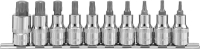 Ombra 912910 Набор насадок торцевых 1/2"DR с вставками-битами TORX® на держателе, T20-T70, 55 мм, 10 предметов