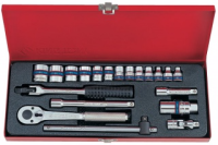 Набор торцевых головок с принадлежностями 3/8 двенадцатигранные, 20 предметов KING TONY 3020MR02 Набор торцевых головок с принадлежностями 3/8 двенадцатигранные, 20 предметов KING TONY 3020MR02