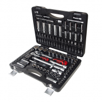 Набор головок торцевых,бит и бит-головок 1/4",1/2" 12-гранных 110 предметов в кейсе JTC