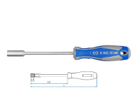 Отвертка торцевая KING TONY 1450-13 13мм, 245мм. Отвертка торцевая KING TONY 1450-13 13мм, 245мм.