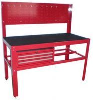 Верстак 1500х700х1500мм с 3х полочным ящиком и задней перф. Стенкой.