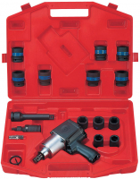 Гайковерт пневматический ударный 3/4", 1085 Нм, с комплектом ударных головок, 18 предметов KING TONY 64115MP02 Гайковерт пневматический ударный 3/4", 1085 Нм, с комплектом ударных головок, 18 предметов KING TONY 64115MP02