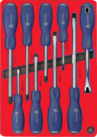 Набор отвёрток силовых, ложемент МАСТАК 5-4009D Набор отвёрток силовых, ложемент МАСТАК 5-4009D