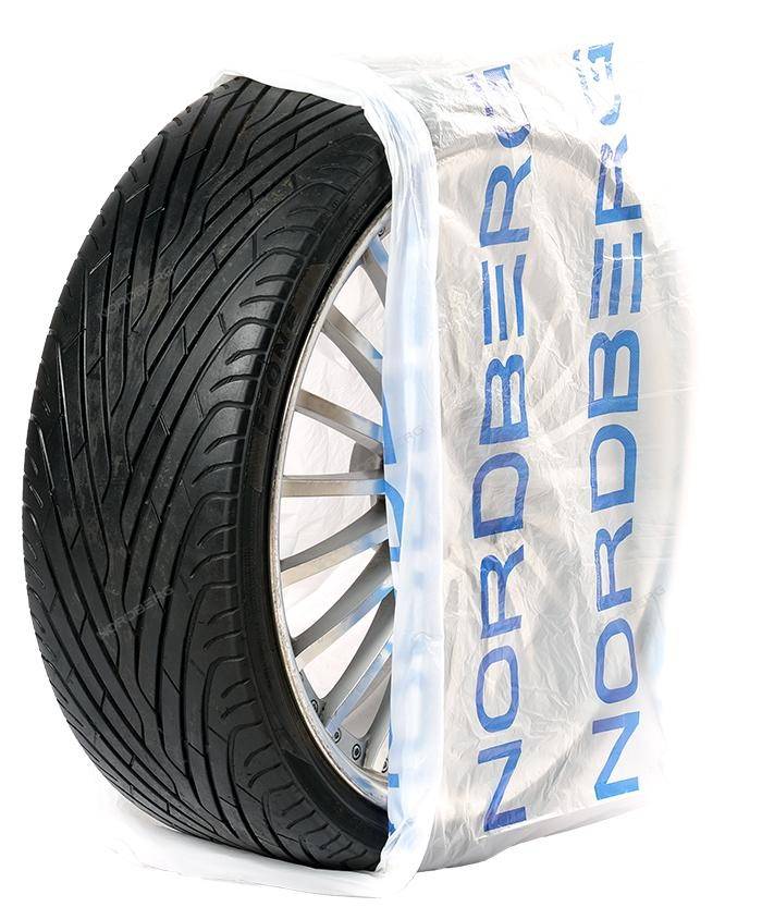 Пакеты для шин ПНД 110х110см 18мкм белый с логотипом NORDBERG (100 шт) Пакеты для шин ПНД 110х110см 18мкм белый с логотипом NORDBERG (100 шт)
