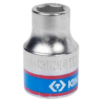 Головка торцевая стандартная шестигранная 3/8", 9 мм KING TONY 333509M Головка торцевая стандартная шестигранная 3/8", 9 мм KING TONY 333509M