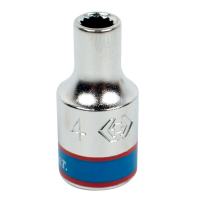 Головка торцевая стандартная двенадцатигранная 1/4", 4 мм KING TONY 233004M Головка торцевая стандартная двенадцатигранная 1/4", 4 мм KING TONY 233004M