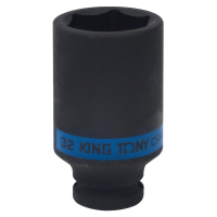 Головка торцевая ударная глубокая шестигранная 1/2", 32 мм KING TONY 443532M Головка торцевая ударная глубокая шестигранная 1/2", 32 мм KING TONY 443532M