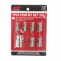 Набор бит 1/2" TORX Т25-55 7 предметов JTC Набор бит 1/2" TORX Т25-55 7 предметов JTC