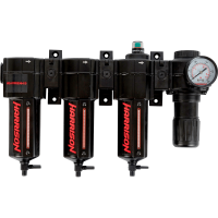 HRS-FFFR3964-5 Блок подготовки с фильтрами 5 мкм, 1 мкм, 0.01 мкм и регулятором 1/2', 3964 л/мин.