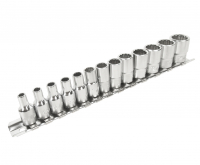 Набор головок торцевых 1/4" 12-ти гранных 04-14мм L=25мм 13 предметов JTC Набор головок торцевых 1/4" 12-ти гранных 04-14мм L=25мм 13 предметов JTC