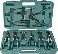 Jonnesway AR060024A Набор щипцов для демонтажа пружинных хомутов патрубков, 9 предметов