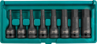 Jonnesway S05A408S Набор насадок торцевых ударных 1/2"DR шестигранных, H5-H19, 8 предметов