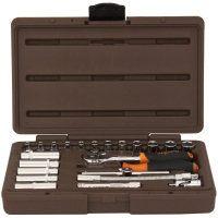 Ombra 911423 Набор головок торцевых с аксессуарами 1/4"DR, 4-13 мм, 23 предмета