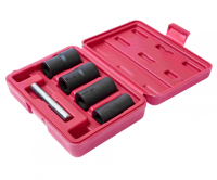 НАБОР ГОЛОВОК ГЛУБОКИХ JTC-1322 для поврежденных болтов и гаек 17-22мм, 5 предметов (в кейсе) НАБОР ГОЛОВОК ГЛУБОКИХ JTC-1322 для поврежденных болтов и гаек 17-22мм, 5 предметов (в кейсе)