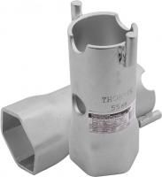 Thorvik BS6P55B Ключ трубчатый ступичный шестигранный, 55 мм, 145 мм, с двумя штифтами