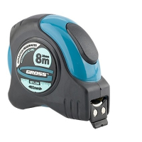 Рулетка 31114 "Schlagfest" 8м х 25мм, магн. обрез. зацеп, двухст. шкала