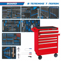 Набор инструментов "BOARD" в красной тележке, 325 предметов KING TONY 934-325MRV Набор инструментов "BOARD" в красной тележке, 325 предметов KING TONY 934-325MRV