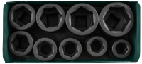 Jonnesway S03A8109S Набор головок торцевых ударных 1"DR, 24-50 мм, 9 предметов Jonnesway S03A8109S Набор головок торцевых ударных 1"DR, 24-50 мм, 9 предметов