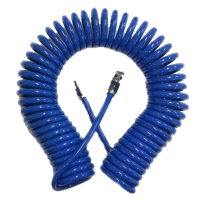 PUR-1010M Пневмошланг витой полиуретановый 8мм х 12мм х 15м с резьбовым штуцером и быстросъемом PUR-1010M Пневмошланг витой полиуретановый 8мм х 12мм х 15м с резьбовым штуцером и быстросъемом