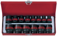 Набор ударных торцевых головок 1/2", шестигранные, 3/8"-1&1/4", 14 предметов KING TONY 4414SP