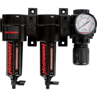 HRS-FFR1830 Блок подготовки с фильтрами 25 мкм, 5 мкм и регулятором 3/8', 1830 л/мин