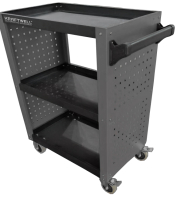 KraftWell KRW-T3PG Тележка инструментальная с 3 открытыми полками и перфорированными боковинами KraftWell KRW-T3PG Тележка инструментальная с 3 открытыми полками и перфорированными боковинами