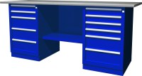 Ombra OWB2-56 Верстак с двумя тумбами, тумба с 5 ящиками и тумба с 6 ящиками, 1900х686х820 мм