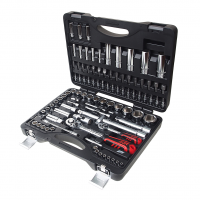 Набор головок торцевых и бит 1/4",1/2" 6-ти гранных 96 предметов в кейсе JTC