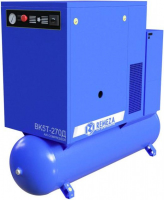REMEZA Винтовой компрессор ВК5Т-8(10/15)-270Д на ресивере 270л. с осушителем