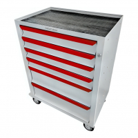 Инструментальная тележка GWT-K6W Great Wolf 6 ящиков, цз, колеса с тормозом, белая Инструментальная тележка GWT-K6W Great Wolf 6 ящиков, цз, колеса с тормозом, белая