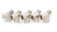 KraftWell KRW-TY14FMF-5 Тройник резьбовой Y-образный F1/4" - M1/4" - F1/4", 5 шт