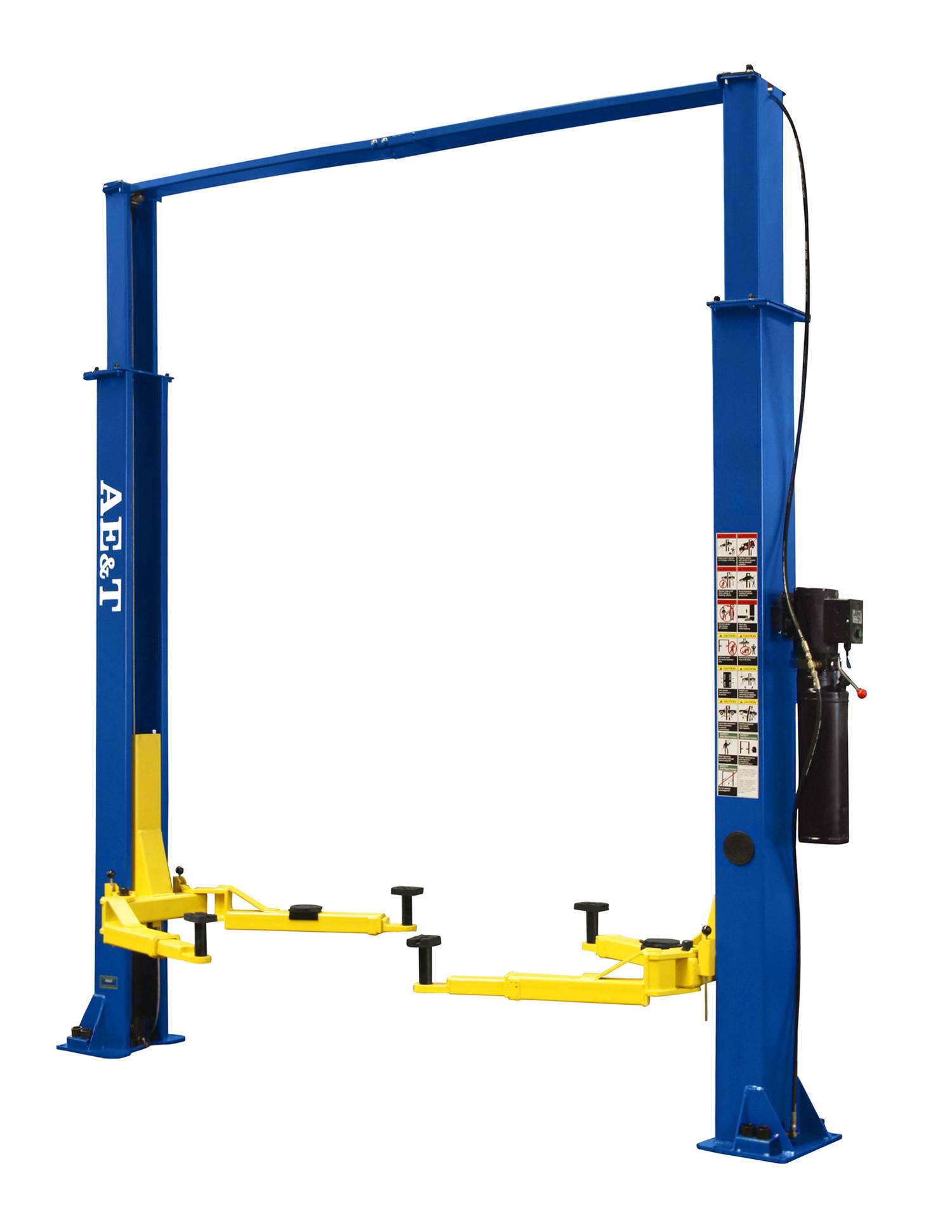 Подъемник автомобильный. Подъемник 2-стоечный электрогидравлический AE&T t4 380b. Электрогидравлический двухстоечный подъемник AE&T 380в t4b. Подъёмник двухстоечный с верхней синхронизацией 4т 380v. AE&T подъемник 2-х стоечный, 4т, Эл-гидравлический, 220в t4.